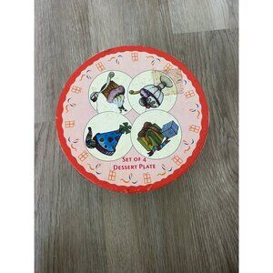 Vintage Set Of 4 Dessert Plate